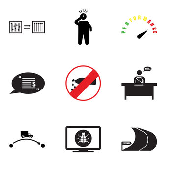 Set Of 9 Simple Editable Icons Such As Pathway, Software Bug, Dispatch, Appetite, No Water, Statement, High Performance, Scratching Head, Discip, Can Be Used For Mobile, Web UI