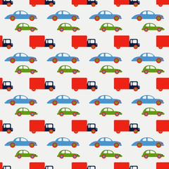 City traffic seamless pattern. Original design for print or digital media.