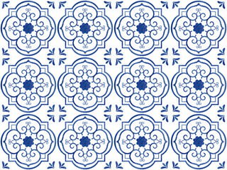 Fototapeta premium Illustration of tiles textured pattern