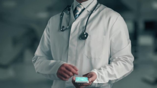 Doctor holding in hand Hookworm
