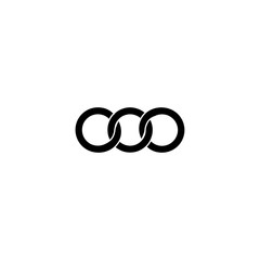triple letter o logo vector