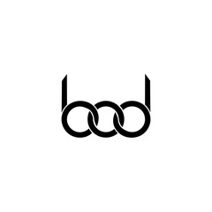letter bod logo vector