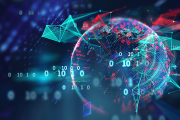 earth futuristic technology abstract background illustration