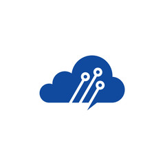 Cloud icon for download, upload technology and home security template