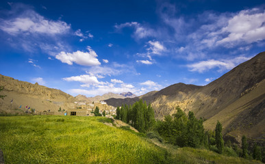 Naklejka premium Landscape scenery view at Leh Ladakh India.