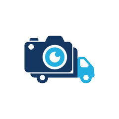 Camera Delivery Logo Icon Design