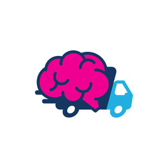 Brain Delivery Logo Icon Design