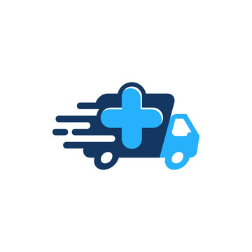 Medical Delivery Logo Icon Design