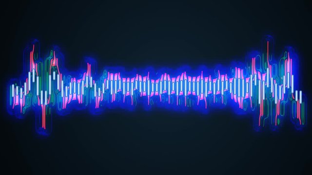 digital audio sound spectrum black background