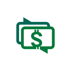 Money Chat Logo Icon Design