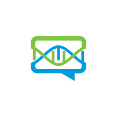 Dna Chat Logo Icon Design