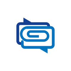 Clip Chat Logo Icon Design