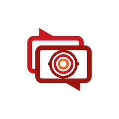 Target Chat Logo Icon Design