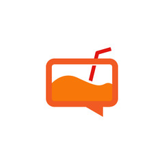 Drink Chat Logo Icon Design