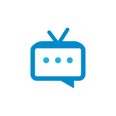 Tv Chat Logo Icon Design