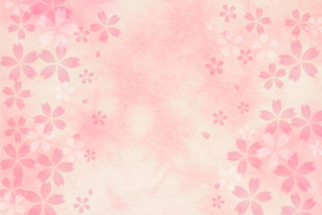 桜 花 春 和紙背景