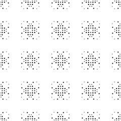 Circle Seamless Grunge Dust Messy Pattern. Easy To Create Abstract Vintage, Dotted, Scratched Effect With Grain And Noise