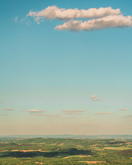 Wide natural landscape view with copy space room for text