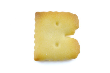 alphabet fonts B isolated on white background with Clipping Path