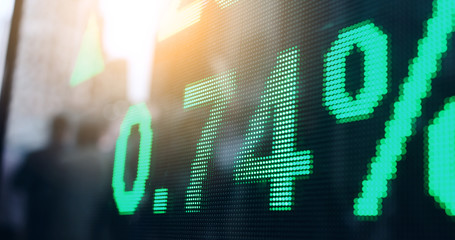 Stock market price display