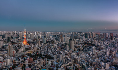 Tokyo tower at sunset