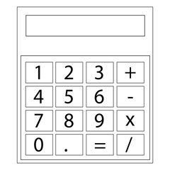 flat calculator vector illustration