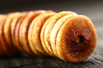 Delicious dried figs , macro detailed image ,dry fruits concepts background.