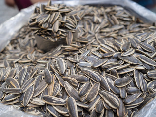 Sunflower seeds for sale in the market.