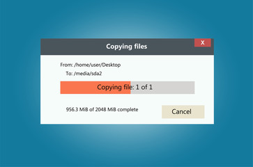 Progress bar of file copying