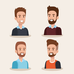 group of men avatars characters