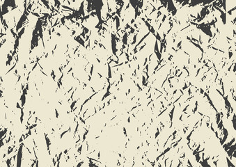Vector grunge texture for background. Imitation of crumpled paper.