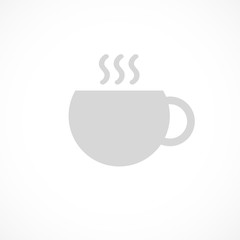 Vector cup of tea or coffee icon drawn by single line