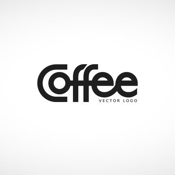 Fototapeta Coffee logo. Lettering isolated on white background