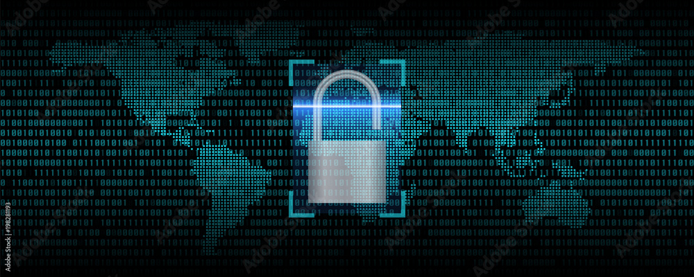 Poster binary code abstract background, digital communication code