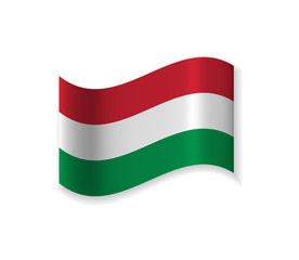 The Official Flag Of Hungary. Country in Central Europe. Vector illustration of a state symbol.