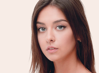 Fototapeta premium portrait of a girl with day make-up.