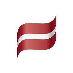 Latvia flag, vector illustration