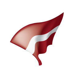 Latvia flag, vector illustration