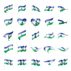 Lesotho flag, vector illustration