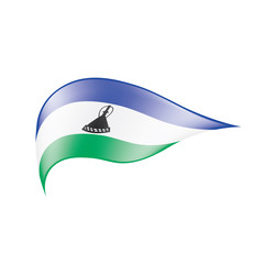 Lesotho flag, vector illustration