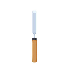 Wooden chisel with metal base, for working with wood, deburring.