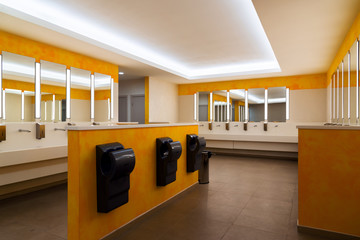 modern large toilet in the administrative building