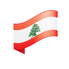 Lebanese flag, vector illustration