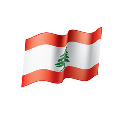 Lebanese flag, vector illustration