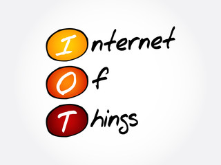 IOT - Internet Of Things acronym, technology concept background