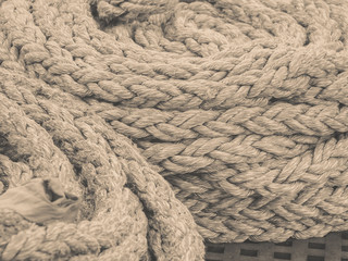 Fototapeta na wymiar Old fashioned harbor marina sailboat ropes