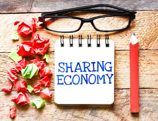 Sharing Economy or note business concept