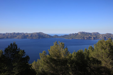 Bay of Alcudia in Northern Majorca. Spain. Europe