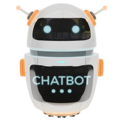 Futuristic digital chatbot 3D rendering