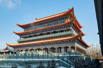 Chinese classical architecture of  buddhist temples.